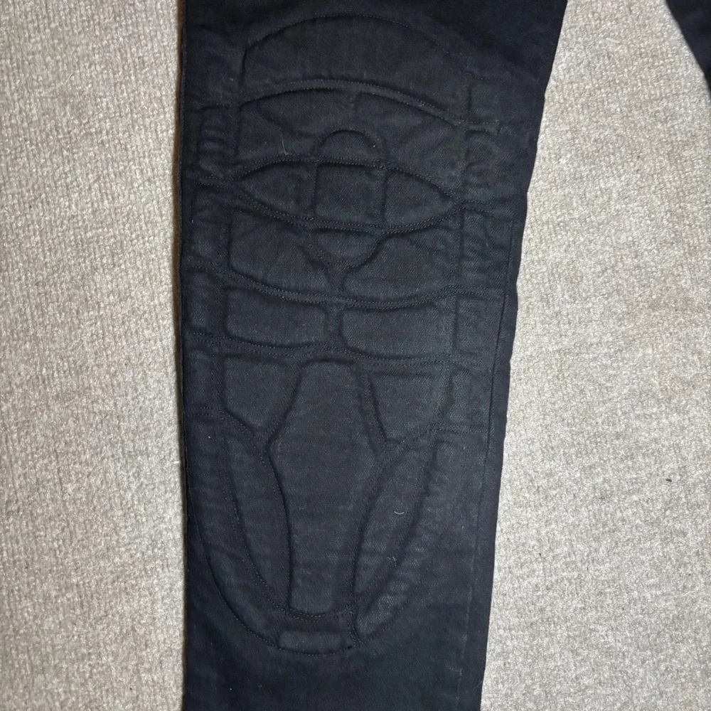Giali Italy Motorcycle Riding Jeans Black Padded Armor 2100 TIBA Mens 36 52 - Picture 2 of 16